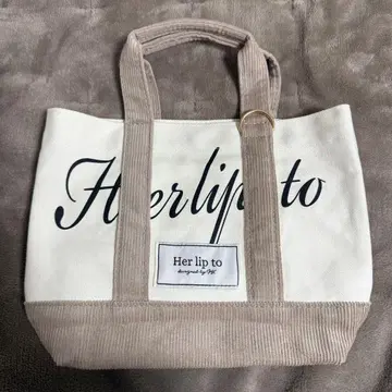 [ 미사용 ] herlipto 토트백 mini tote 아이보리