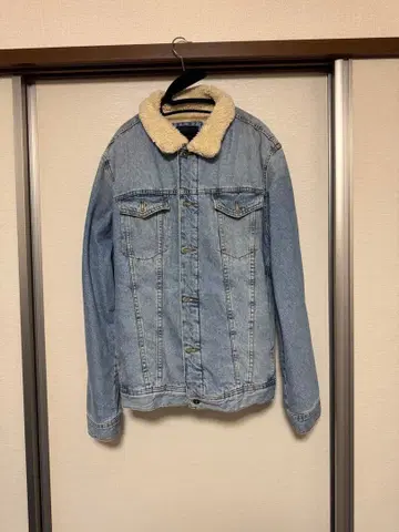 ZARA 보아 카라 부착 데님 자켓 XL