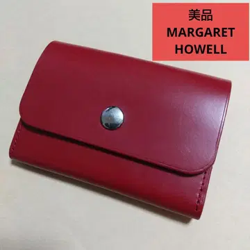 새상품급 MARGARET HOWELL 가죽 명함지갑 카드 케이스 키링