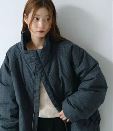 Kastane 카스타네 체크 충전솜 리버서블 아우터 M 사이즈