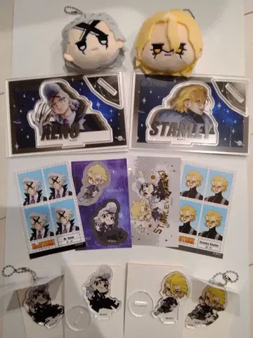 Dr.STONE 다이소 제노 스탠리 봉제 인형 아크릴 스탠드