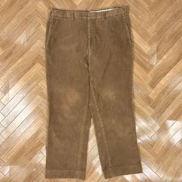W37 표기 00s L.L.Bean 굵은 폭 코듀로이 팬츠 베이지 브라운
