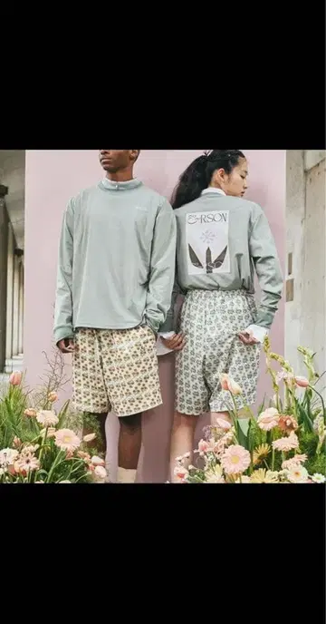 &RSON 그린 M 긴팔 티셔츠