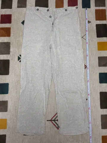 린넨 팬츠 프랑스군 파머스 팬츠 모델