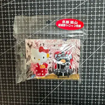 교토 아라시야마 한정판 사가노 관광선 hello Kitty 마그넷