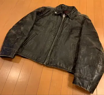 환급 50s 빅 사이즈 BRENT 가죽 싱글 라이더 자켓