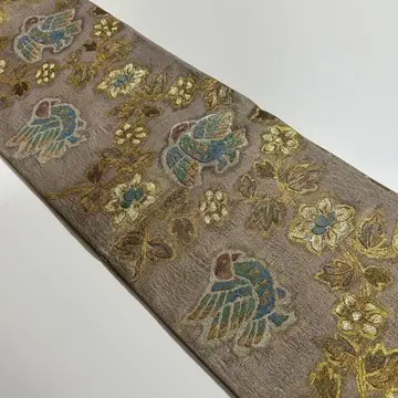 기발한 화조 패턴 후쿠로 오비 기모노 스키 구락부 377