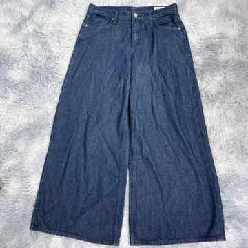 GAP [29] 미드 라이즈 울트라 소프트 배기 데님 네이비 여성용