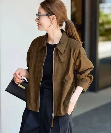 [ 미사용 새상품 ] FRAMeWORK 페이크 스웨이드 블루종