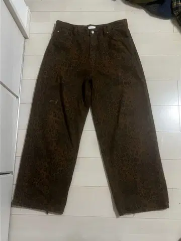 Chikashitsu+ 레오파드 무늬 와이드 팬츠