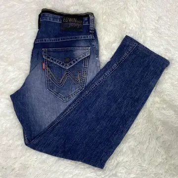 입체 재단 스트레치 데님 EDWIN 저지즈 데님 팬츠 M 사이즈
