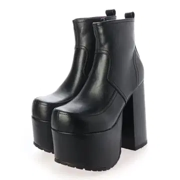 YOSUKE 통굽 숏부츠 블랙