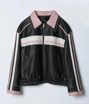 Rosy Luce RIBBON BIKER JACKET 가죽 자켓