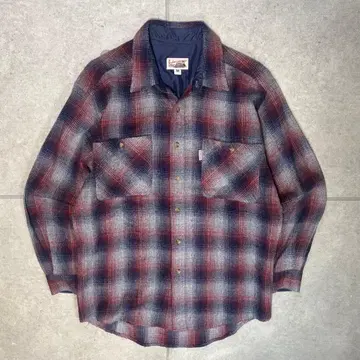 Budweiser 긴팔 셔츠 옴브레 체크 90s 섀도우 대형 당시물