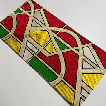 팝하고 기발한 나고야 오비 기하학 패턴 기모노 스키 구락부 378