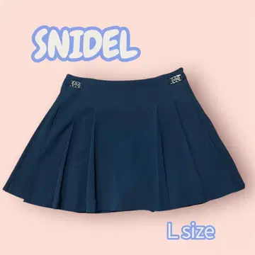 SNIDEL 네이비 플리츠 스커트 L 사이즈