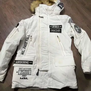 AVIREX HALO 다운 코트 보아 퍼 자수 M