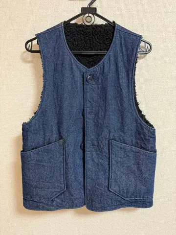 CLARK-M EngineeredGarments 데님 베스트 리버서블