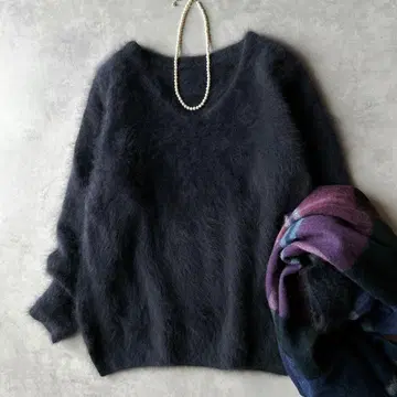 라운지 드레스 Loungedress 복슬복슬 울 V넥 니트