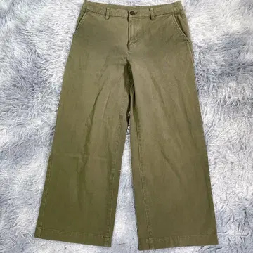 무인양품 [ M ] 7부 기장 치노 팬츠 그린 여성용 얇은 소재