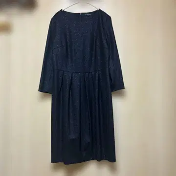 23구 롱 원피스 울 블랙 라메 40