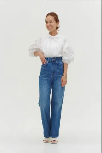 [ 새상품 ] yori Audrey 테이퍼드 데님 34