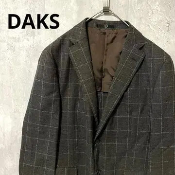 DAKS 체르티 원단 고급 울 체크 테일러드 자켓 고급