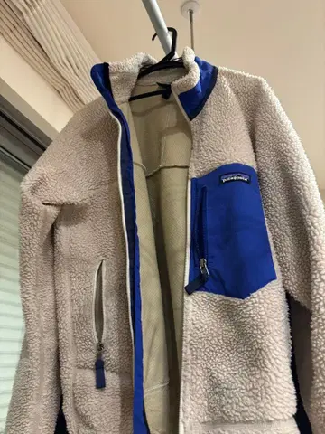 patagonia 플리스 자켓 S 베이지/블루