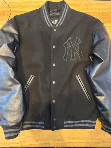 NEW ERA 바시티 자켓 블랙