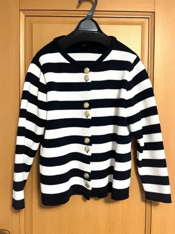 시착만 한 ZARA 마린 보더 니트 자켓