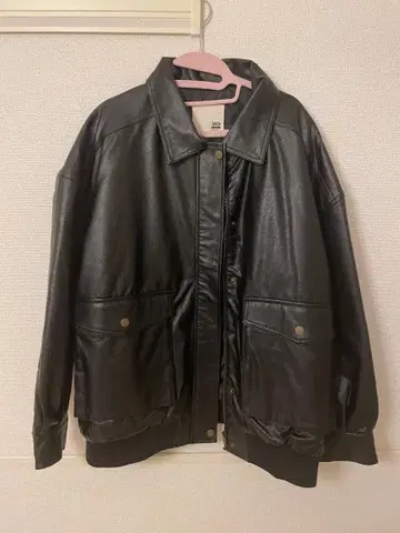 [ JaVa ] 페이크 가죽 빈티지 오버 사이즈 블루종