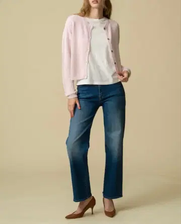 마더 THE RAMBLER ZIP FLOOD 스트레이트 데님 블루 26