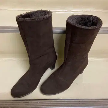 긴자 카네마츠 미들 기장 부츠 24.5/D 고어텍스 스웨이드 퍼