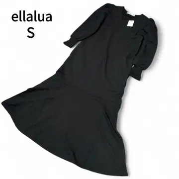 ellalua 에랄루아 택 포함 티셔츠 리브 원피스 S 블랙