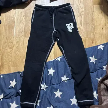 PHATRNK 블랙 스웨트 팬츠 M