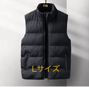 다운 베스트 남성용 블랙 컬러 방한 골프웨어로도 L 사이즈