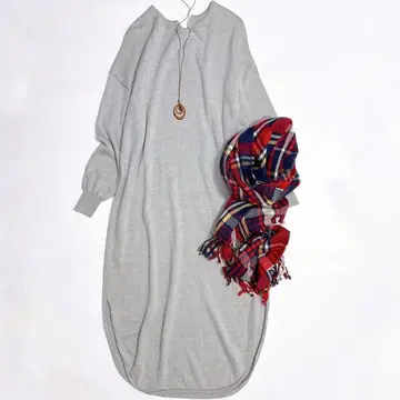 새상품급 FRAME WORK 프레임워크 니트 원피스 울 100% 그레이