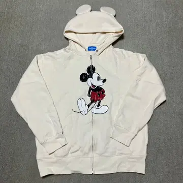 도쿄 디즈니 리조트 미키마우스 후드티 트레이닝복 아이보리 LL