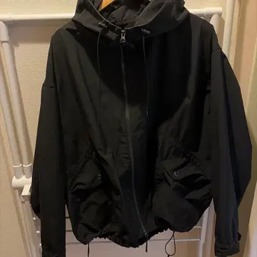 marka 후드 부착 나일론 자켓 블랙