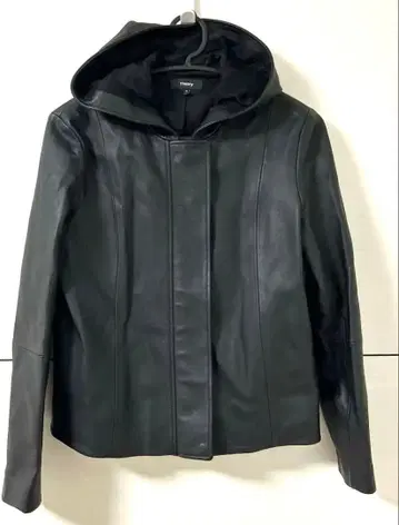 띠어리 소프트 가죽 후디 집업 자켓 양가죽