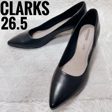 클락스 리얼 가죽 펌프스 블랙 여성용 하이힐 26.5