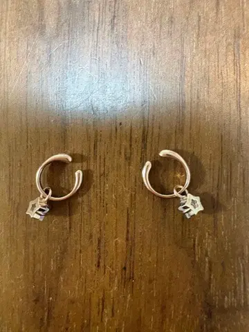 ete 후프 귀찌 핑크 골드 별 모양 참 포함