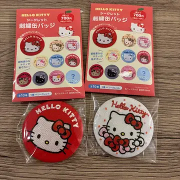 헬로키티 키티 시크릿 자수 캔뱃지 노멀과 시크릿