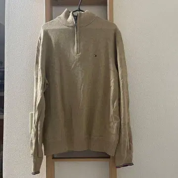 TOMMY HILFIGER 하프 지퍼 스웨터