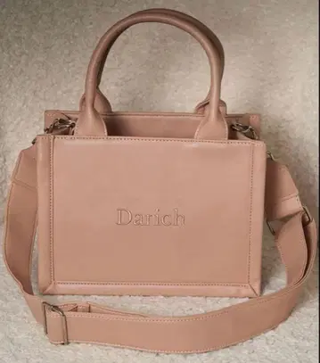 Darich 로고 숄더 가죽 미니 토트백 핑크