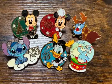미키 미니 크리스마스 핀 배지 외, 총 6개