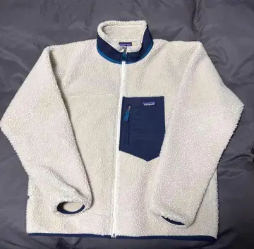 patagonia 플리스 자켓 L 크림/네이비