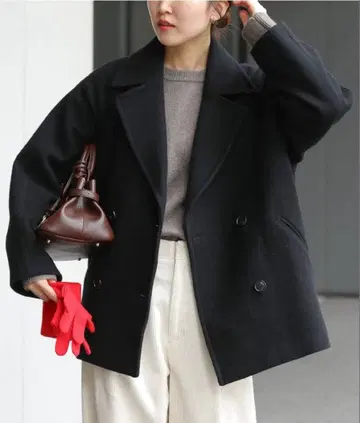 저널 스탠다드 리룸 비슈 울 숏 P 코트