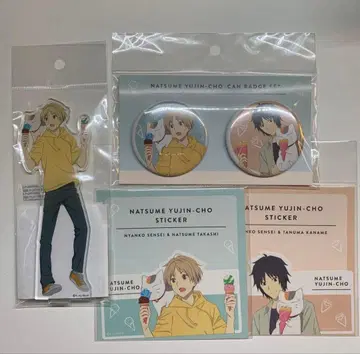 나츠메 우인장 아크릴 스탠드 캔뱃지 스티커 세트
