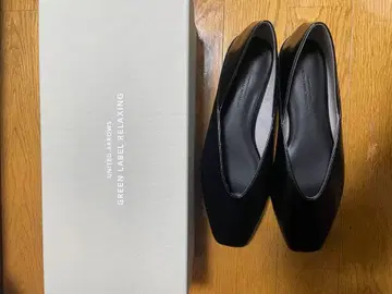 그린 라벨 릴랙싱 스퀘어 2way 플랫슈즈 블랙 23.5cm